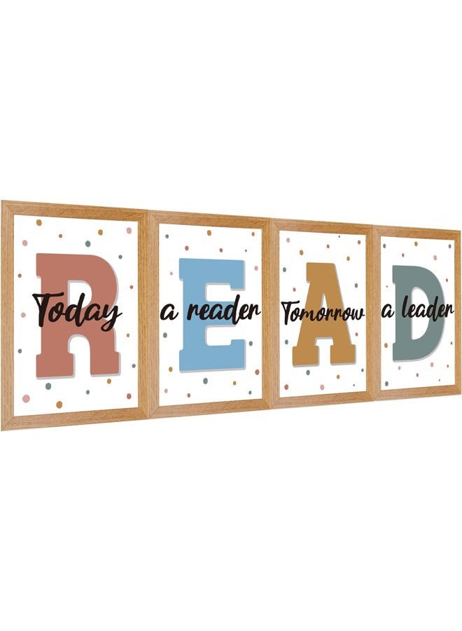BelleAngle Boho Reading Posters for Classroom Decorations Read Sign Bulletin Board Set for Pre School Elementary Middle School Daycare Library Classroom Wall Decor - Image 1