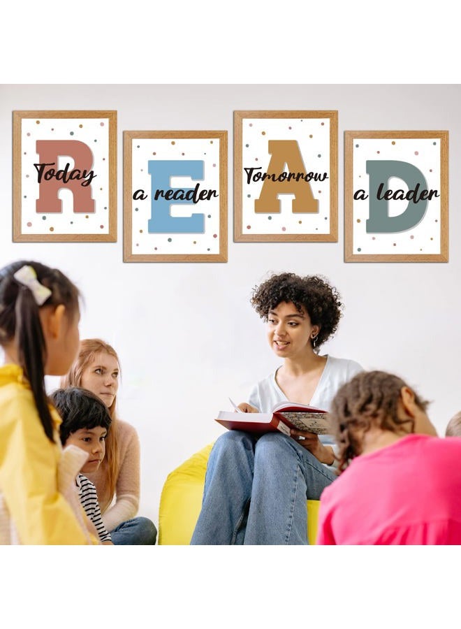BelleAngle Boho Reading Posters for Classroom Decorations Read Sign Bulletin Board Set for Pre School Elementary Middle School Daycare Library Classroom Wall Decor - Image 5