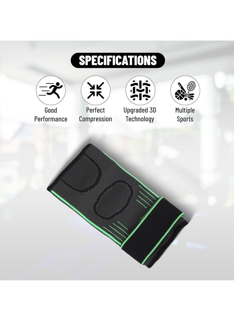 جينجبا سابورت دعامة ضغط للكوع مع شريط فيلكرو قابل للتعديل – عبوة من قطعتين مثالية للصالات الرياضية، التنس، الريشة الطائرة، والأنشطة الرياضية الأخرى للرجال والنساء اللون: أسود | المادة: النيوبرين - Image 2