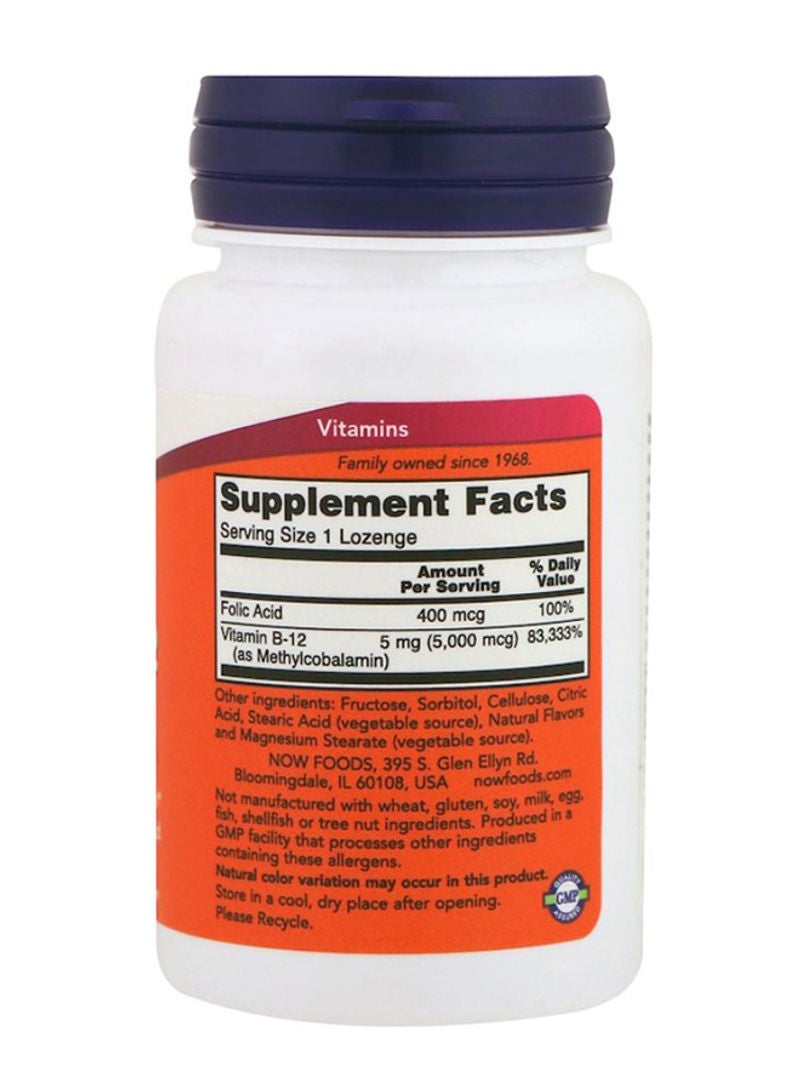Now Foods Methyl B12 5000 mcg Dietary Supplement - 120 Lozenges - Image 2