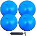 AppleRound 85inch Dodgeball Playground Balls Pack of 4 Balls with 1 Pump Official Size for Dodge Ball Handball Camps and Schools Blue - Image 3