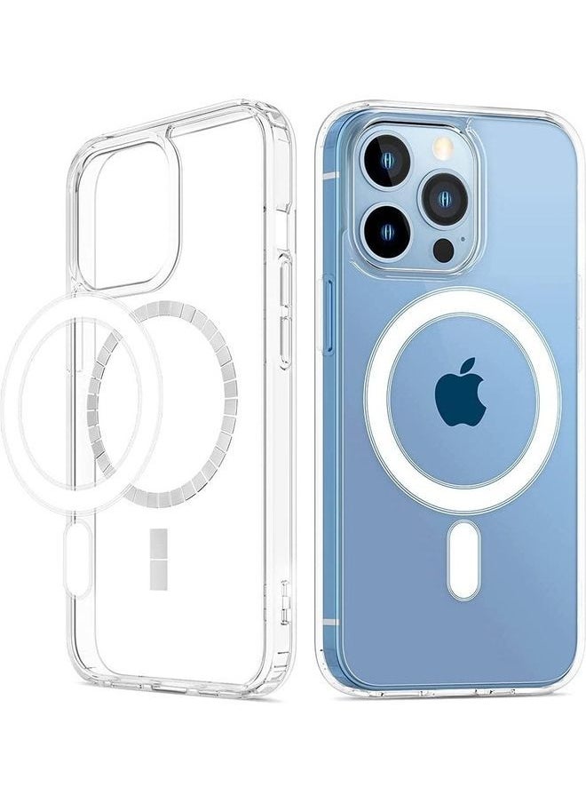 NIBEMINENT - Clear MagSafe Case Transparent Magnetic Shockproof Cover Wireless Charging Compatible For Apple iPhone 14 Pro Max(6.7 inch) - Image 1