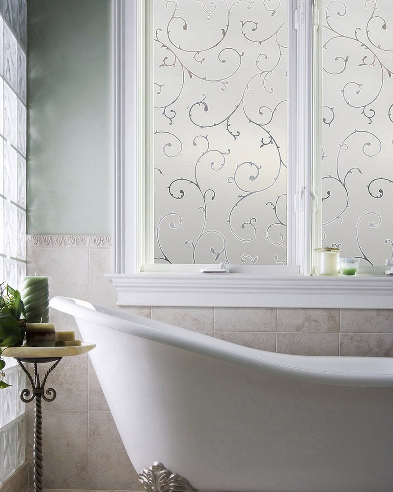 Artscape Etched Lace | Decorative Privacy Window Film with Textured Glass Pattern | Non-Adhesive & UV Protection | Easy to Apply & Removable | 24 x 36 Inches | Made in USA - Image 4