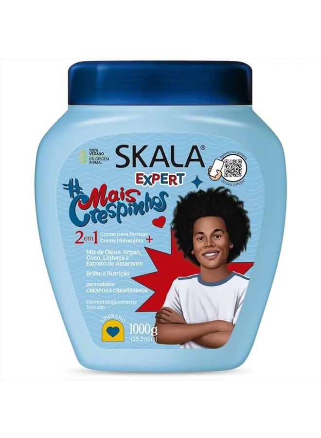 Mais Crespinhos 2 in 1 Creme para Pentear/Creme Hidratante, Net.Wt 1000g