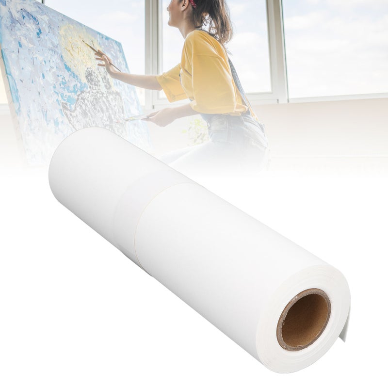 Watercolor Paper Roll 10m Length White Semi Cotton Washable Tear Resistant Art Paper for Painting Drawing Scrapbooking 39cm/15.35in - Image 2