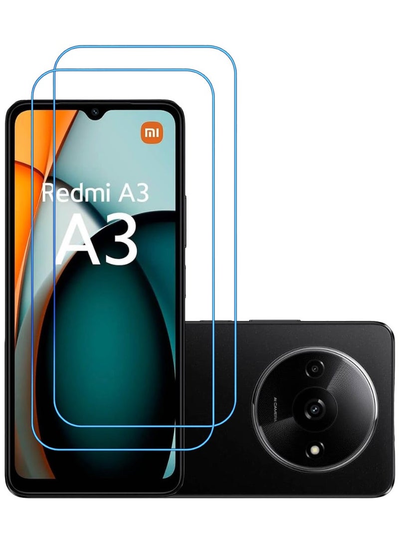 ACLIX 2 Pieces Antistatic ESD Dustproof Premium Quality High Definition Clear Tempered Glass Screen Protector Designed For Xiaomi Redmi A3 - Image 1