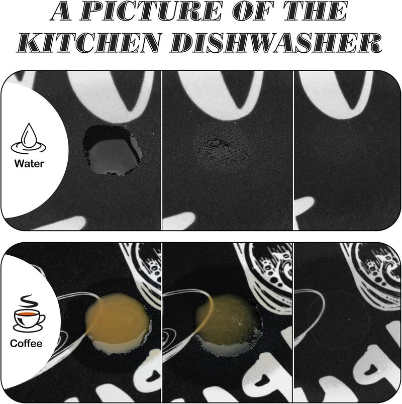 klarako Dish Drying Mats for Kitchen Counter Absorbent Dish Drying Rack Pads Kitchen Counter Mat Reversible Coffee Bar Mat Kitchen Counter Mat Large Dish Drainer Mat for Kitchen Counter (16 x 24 Inch) - Image 3