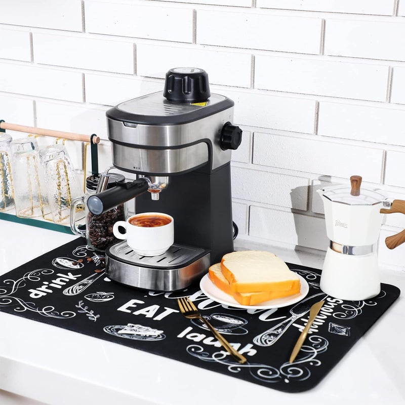 klarako Dish Drying Mats for Kitchen Counter Absorbent Dish Drying Rack Pads Kitchen Counter Mat Reversible Coffee Bar Mat Kitchen Counter Mat Large Dish Drainer Mat for Kitchen Counter (16 x 24 Inch) - Image 5