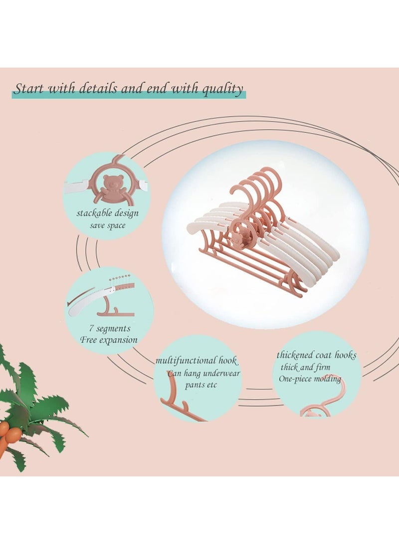 RATSAW 50-Piece Baby Hangers Set, Non-Slip and Extendable Plastic Children's Newborn Baby Hangers 11"-14" Adjustable Children Coat Hanger for Girl Boy Toddler Kids Child, Grey - Image 3