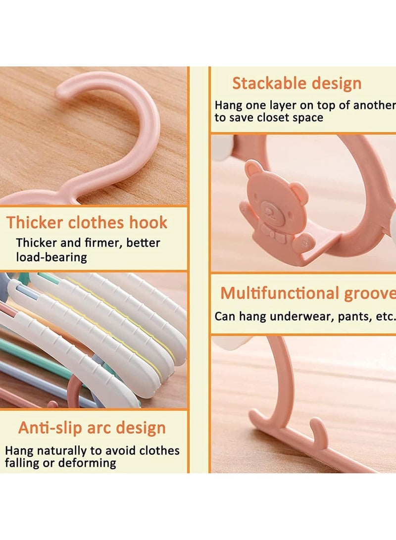 RATSAW 50-Piece Baby Hangers Set, Non-Slip and Extendable Plastic Children's Newborn Baby Hangers 11"-14" Adjustable Children Coat Hanger for Girl Boy Toddler Kids Child, Grey - Image 4