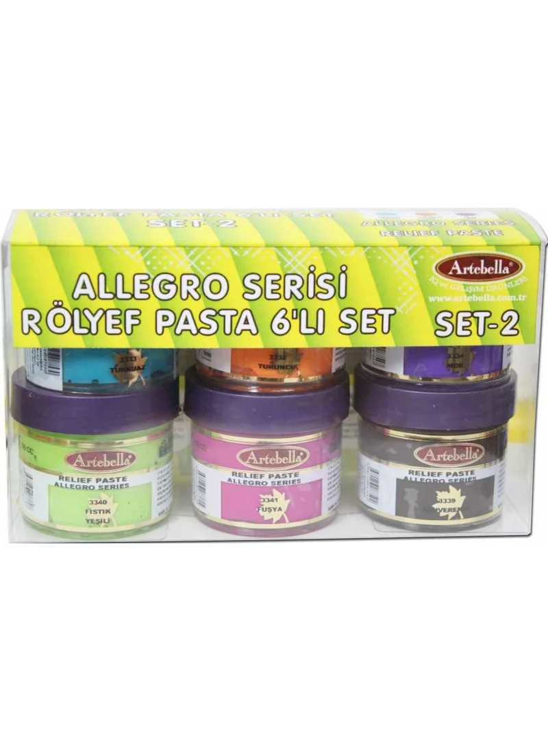 Artebella RPAL0002 Allegro Relief Paste 50 cc Set of 6-2