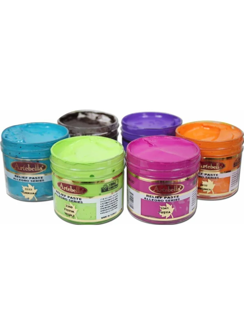 Artebella RPAL0002 Allegro Relief Paste 50 cc Set of 6-2