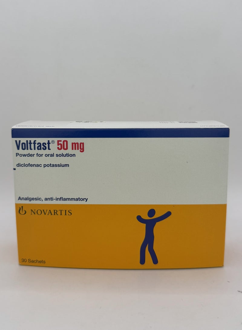 NOVARTIS Voltfast Powder for oral solution 50mg  30 Sachets - Image 2