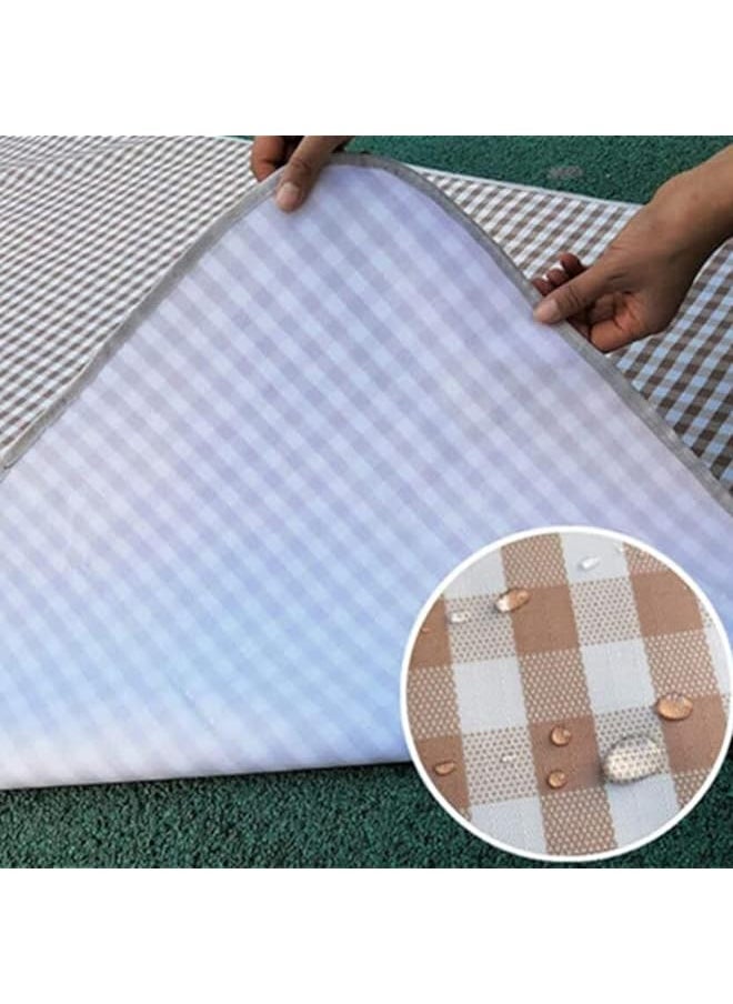 Generic - Large Picnic Blanket Camping Blanket Picnic Mat Outdoor Blanket With Waterproof Great For Beach Outdoor Camping Picnic 79 X 79 Inches Coffee - Image 1