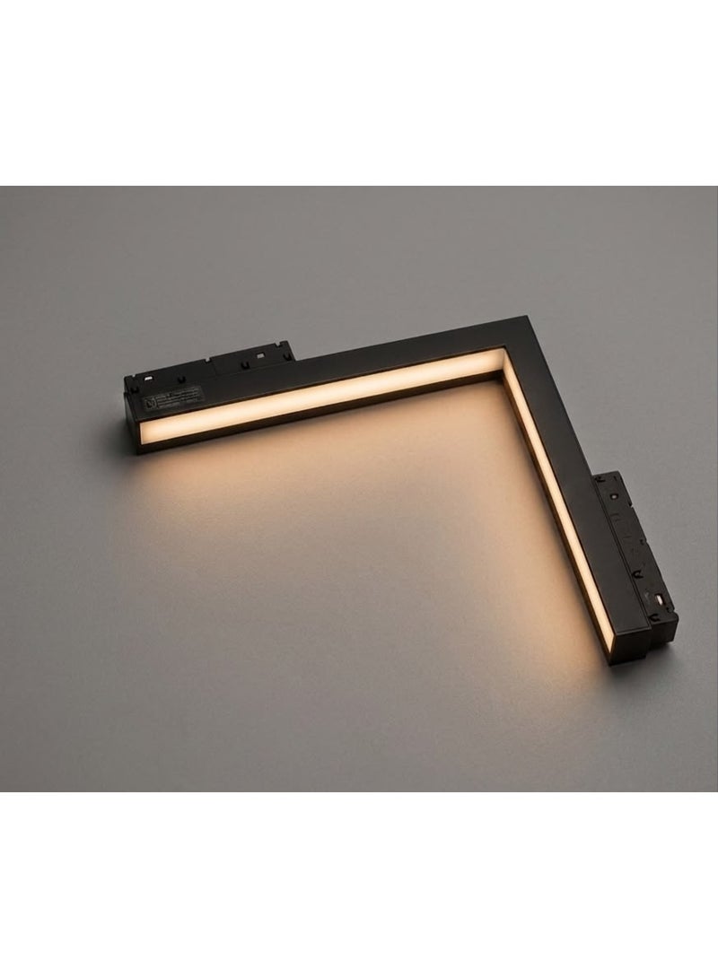 Magnetic Track LED Light Unit, L-Angle Design, Black