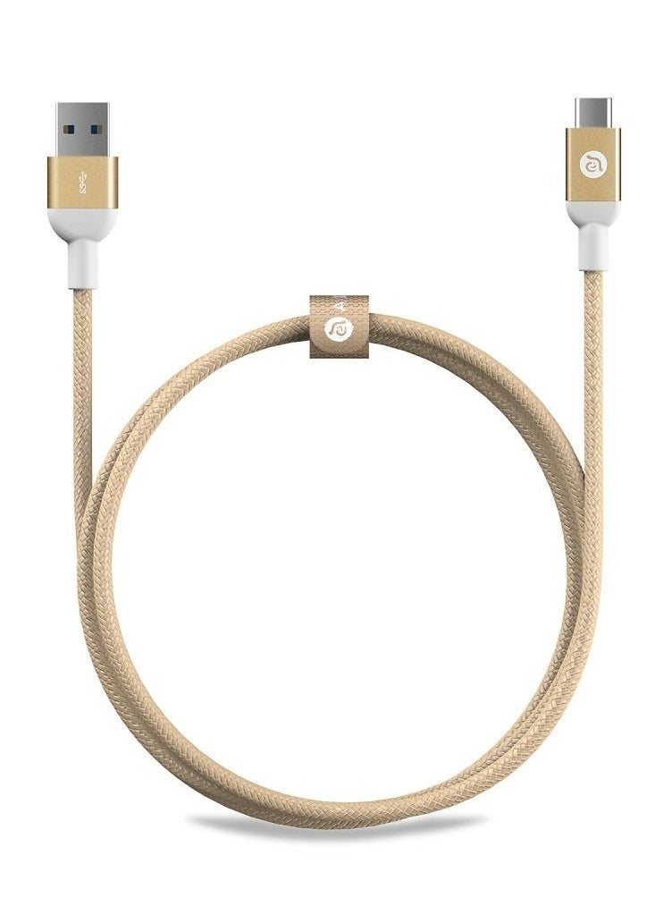 ADAM ELEMENTS ADAM ELEMENTS CASA M100 USB Type C Male to USB 3.0 Male Cable Metal Braid Gold  - Image 2