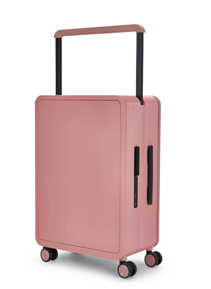LIMRA Travel Bag From Limra It contains two compartments Made Of PC Luggage Trolley Size 24 inch Color Pink