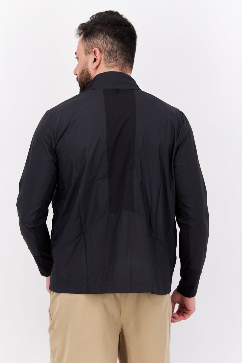 Brooks جاكيت رياضي للرجال بأكمام طويلة مناسب للخارج، أسود - Image 4