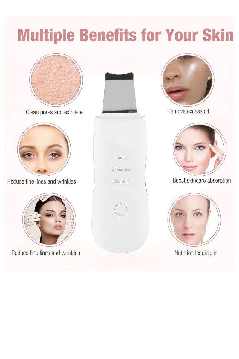 SOLARAE جهاز تنظيف الوجه بجلد الشovel – أداة 3 في 1 للتنظيف العميق، الرفع والترطيب مع ملحقات فرشاة السيليكون - Image 5