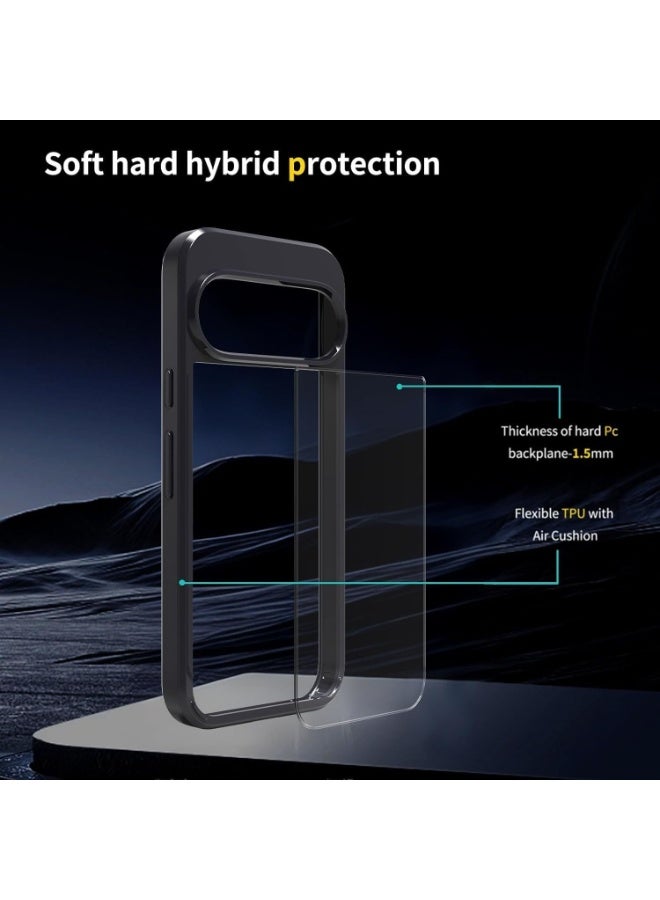 Case for Pixel 10 / Pixel 10 Pro Shockproof Crystal Clear Cover Anti-Yellowing Back Case Edge with TPU Bumper Protection Transparent Back Cover Case for Pixel 10/10 Pro - Image 2