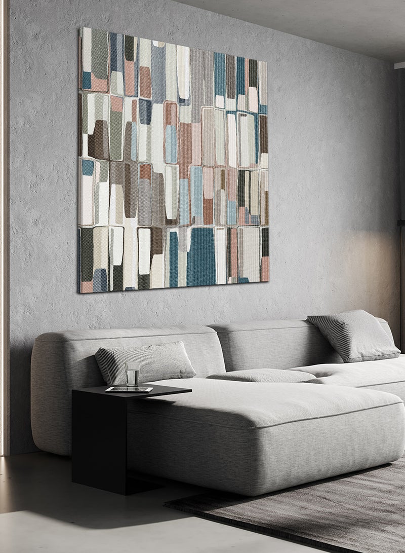 لوحة كانفاس على إطار خشبي بتصميم فن تجريدي - Image 2