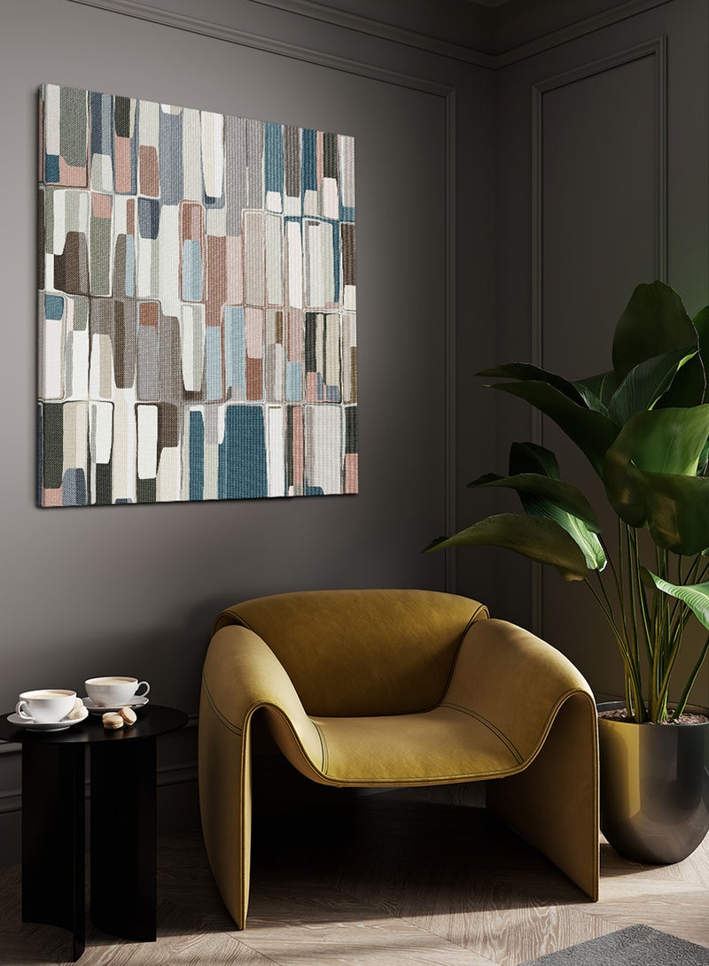 لوحة كانفاس على إطار خشبي بتصميم فن تجريدي - Image 3
