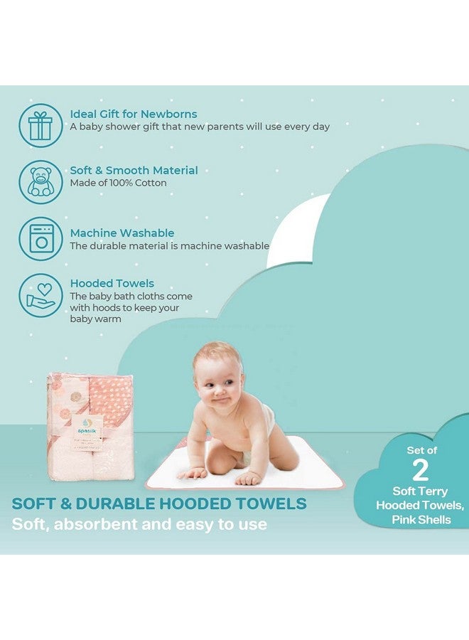 Spasilk Baby 2 Pack Soft Terry Towel with Muslin Printed Hood - Image 4