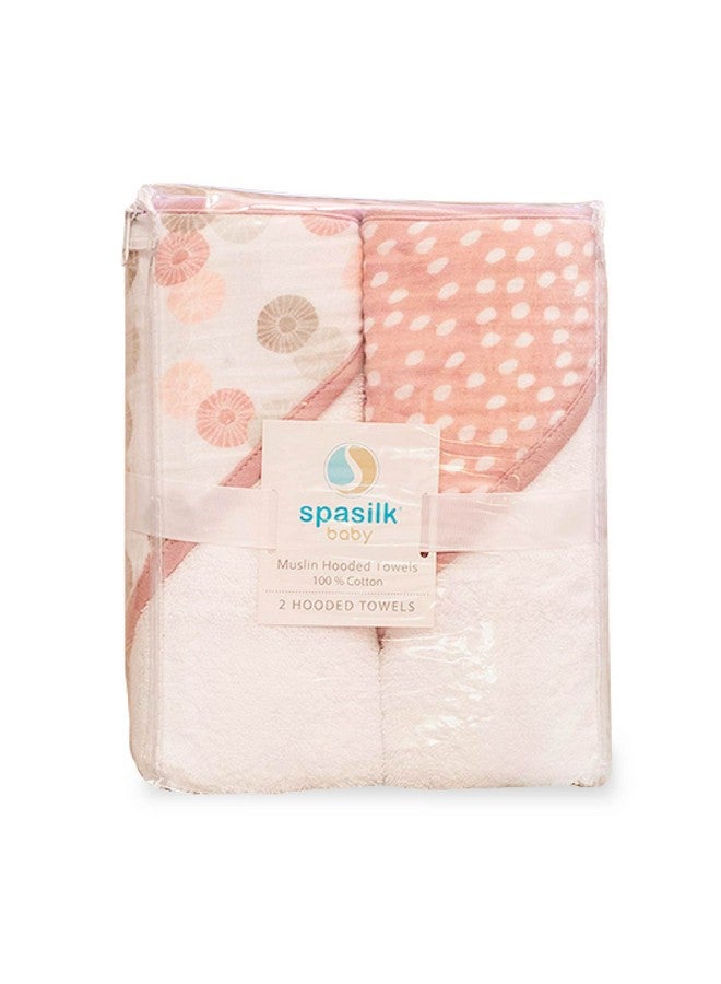 Spasilk Baby 2 Pack Soft Terry Towel with Muslin Printed Hood - Image 3