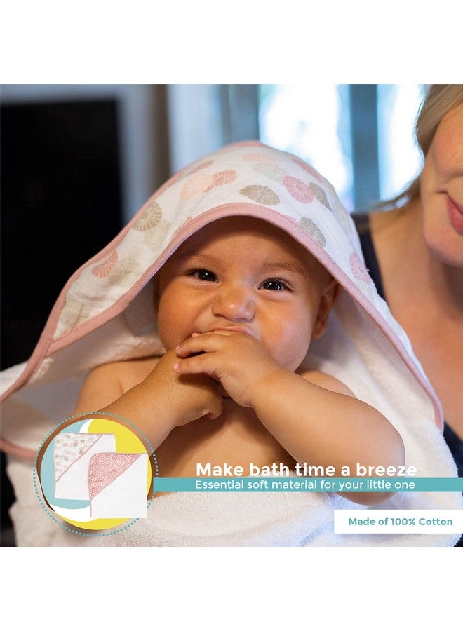 Spasilk Baby 2 Pack Soft Terry Towel with Muslin Printed Hood - Image 5