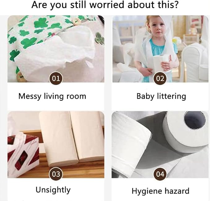 CLICKSWIFT غطاء صندوق مناديل مزخرف من كليك سويفت، نمط زهور، صندوق مناديل جذاب لحفظ المناديل الورقية، تخزين مناديل ورقية للمنزل والسيارة 1 قطعة (فضي) - Image 4