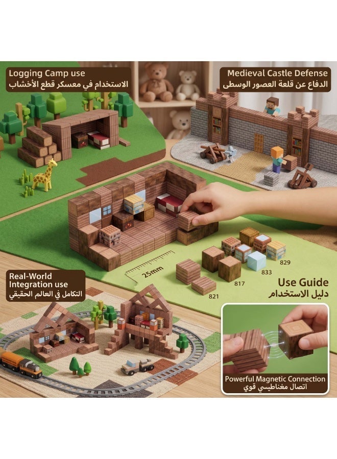 AirYoung Game Magnetic Building Blocks , Children's Educational Game Accessories, Miniature World Building Toys Cube Construction 25MM Super Large Size, Puzzle Building Block Family Parent-child Game - Image 4