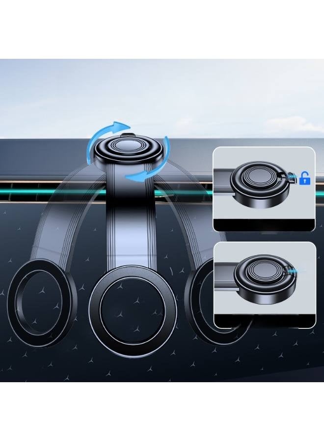 حامل هاتف السيارة وحامل مغناطيسي للهاتف على لوحة القيادة - مغناطيس فائق القوة 18 نيوتن، ذراع مرن يدور 360 درجة، تصميم أنيق ومتين - Image 5