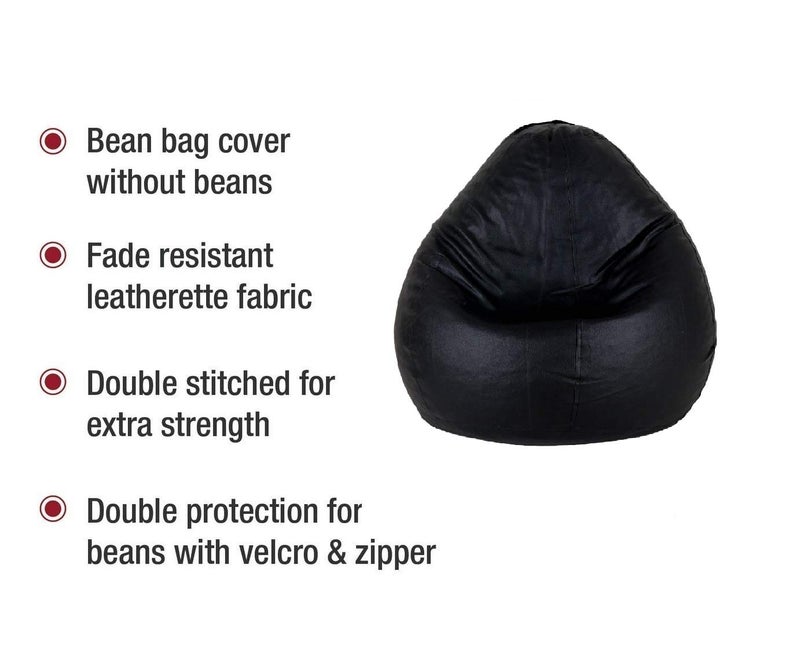 TRUE 2 F Teardrop Bean Bag Cover Without Beans Cover only Black XL - Image 4