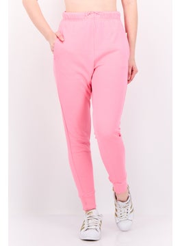 Women Sportswear Fit Brand Logo Outdoor Sweatpants, Pink