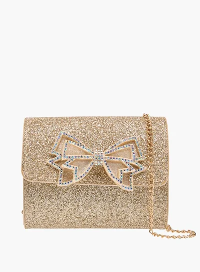 Flora Bella By Shoexpress Girls Bow Detail Embellished Sling Bag With Magnetic Closure