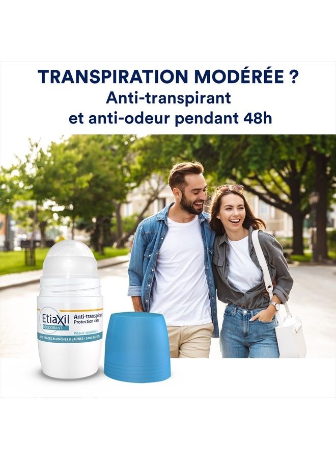 Etiaxil مزيل العرق ومضاد للتعرق لمدة 48 ساعة للبشرة الحساسة بدون آثار بيضاء 50 مل - Image 3