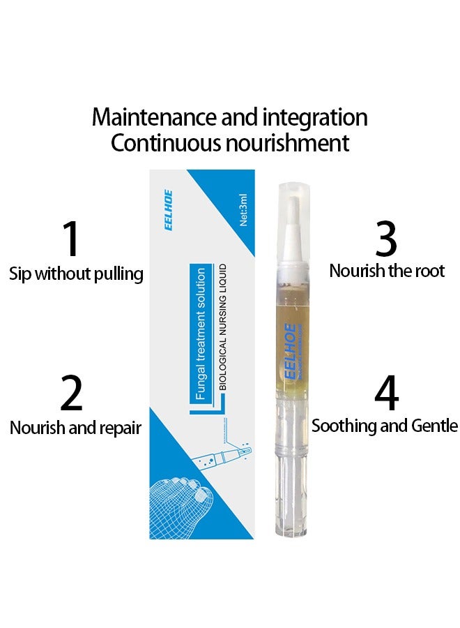 EELHOE Fungal Treatment Solution，Nail Fungus Nursing Liquid，Daily Hands And Feet, Nail Care, Nail Lotion, Thickening Soft Nails 3ml - Image 4