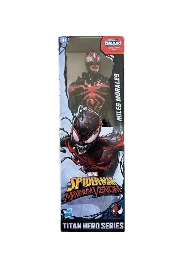 12 Inch Captain America Wolverine Iron Man Thor Spiderman Patriot Black Panther Doll Ornaments-Color:12inch Black And Red Spider-man - Image 3