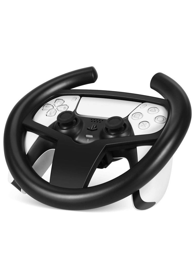 Y&D Steering Wheel Mount Holder Clip Stand, Fit for PS5 Gaming Racing, Gamepad Joypad Grip Controller Accessories, Sony PlayStation 5, Works with Car Driving Video Games (Black) - Image 1