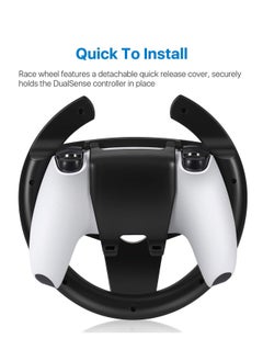 Y&D Steering Wheel Mount Holder Clip Stand, Fit for PS5 Gaming Racing, Gamepad Joypad Grip Controller Accessories, Sony PlayStation 5, Works with Car Driving Video Games (Black)  - Image 3