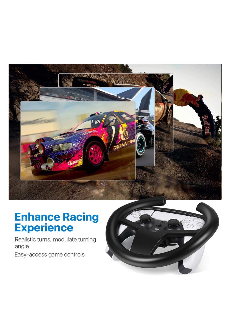 Y&D Steering Wheel Mount Holder Clip Stand, Fit for PS5 Gaming Racing, Gamepad Joypad Grip Controller Accessories, Sony PlayStation 5, Works with Car Driving Video Games (Black) - Image 4