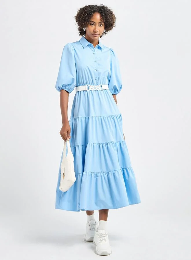Splash FAV Tiered Cotton Poplin Dress