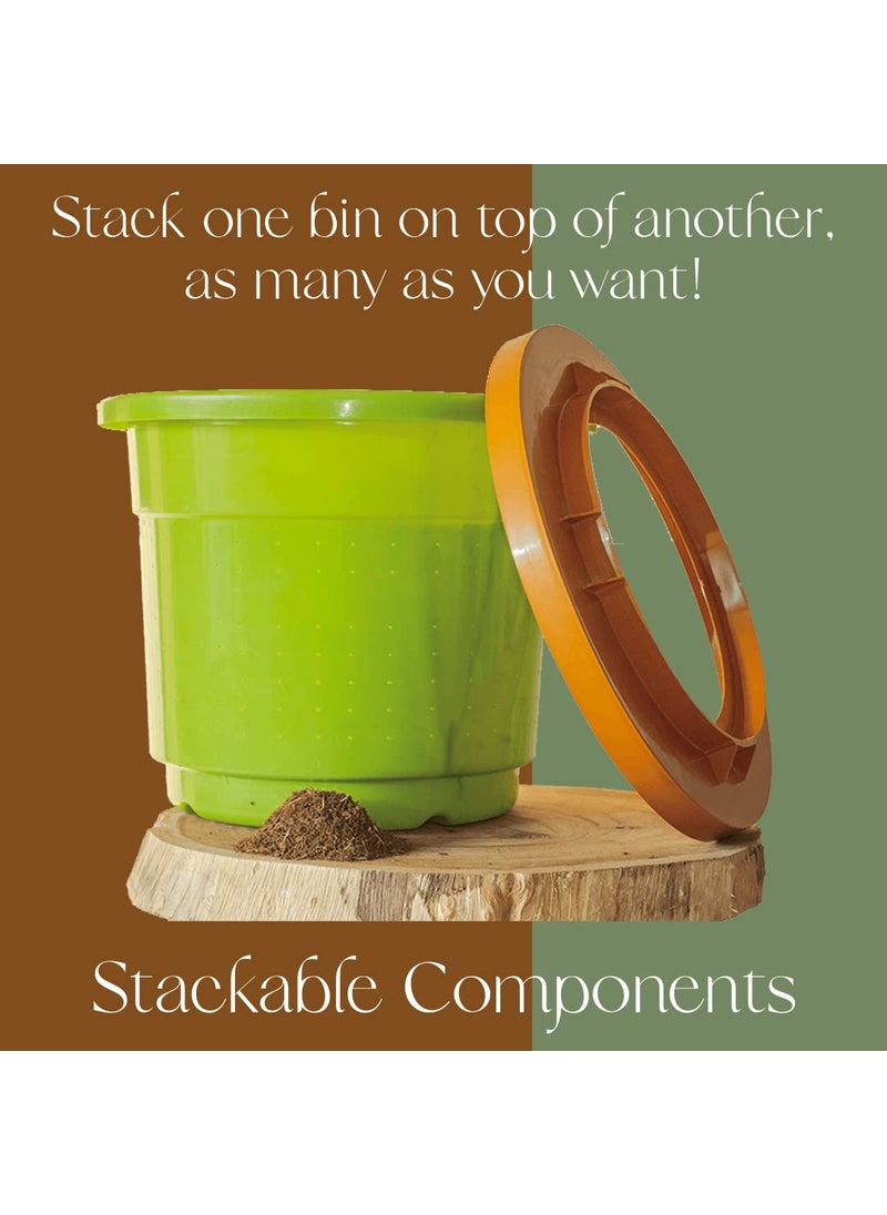 Ekobarn Ekobarn Ekobin 22Lx2 No Smell No Insect Indoor Compost Bin Kit for Converting All Kinds of Kitchen Food Waste into Fertilizer  - Image 4