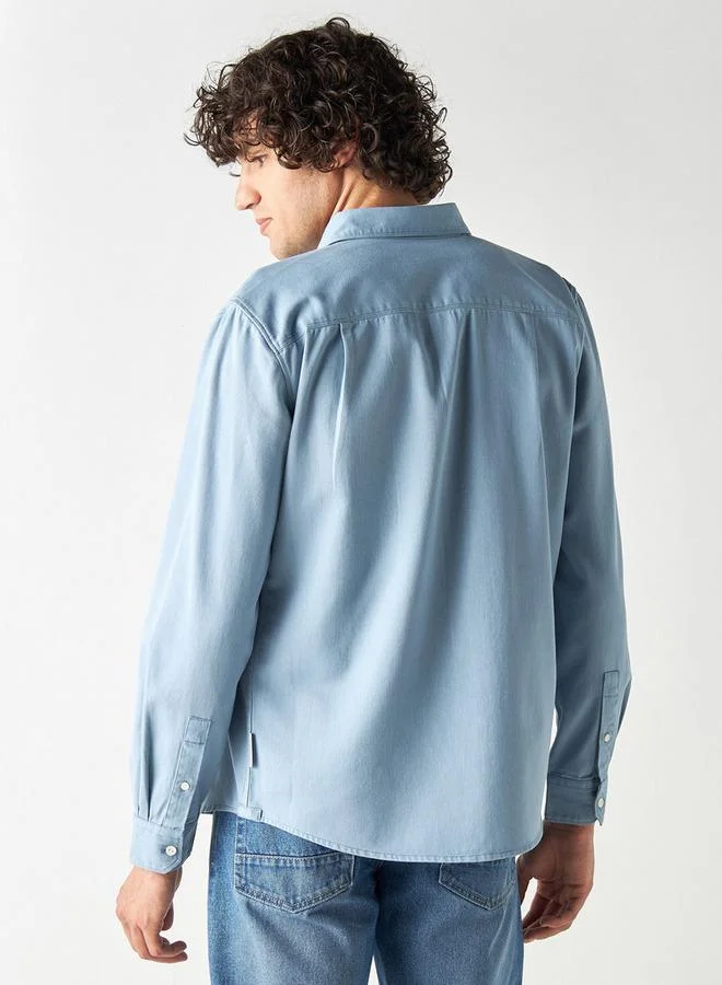 Lee Cooper Lee Cooper Regular Fit Shirt with Long Sleeves and Pocket