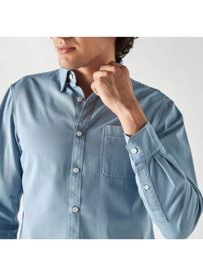 Lee Cooper Lee Cooper Regular Fit Shirt with Long Sleeves and Pocket