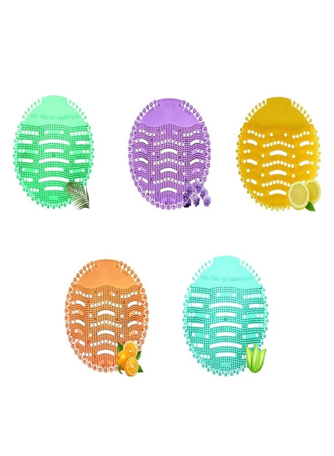 Homenique Urinal Screen Mat - 5Pcs Fragrances Which Last for 30 Days, Screen Mats with Fragrance for Bathroom and Toilet Use Urinal Screen Rubber Mats (Mix Color) - Image 1
