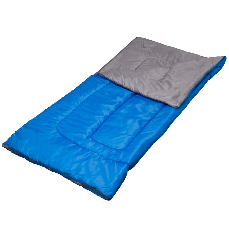 Stansport Youth Sleeping Bag – Lightweight 50°F Synthetic Insulation for Summer Camping, Sleepovers & Travel – 58" x 28" – Zips Together for Double Size - Image 1