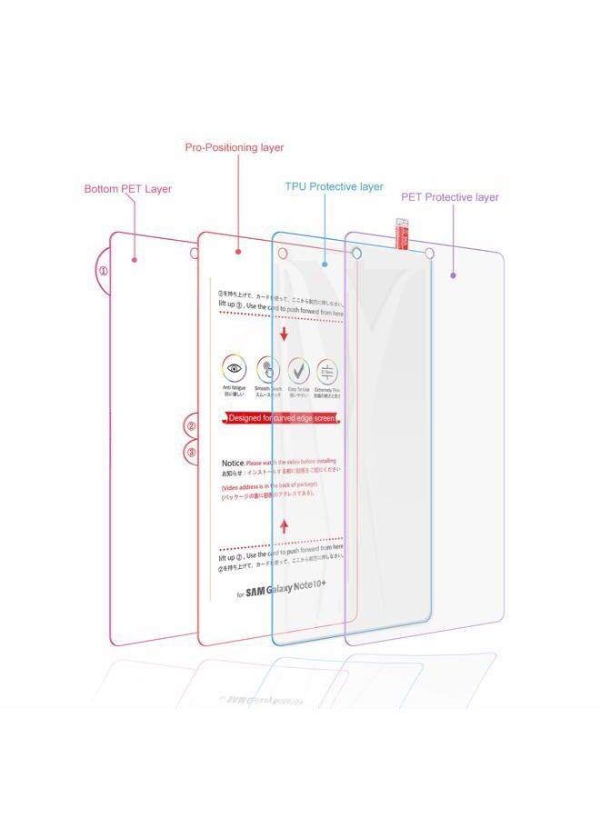 Ermorgen (3 Pack) TPU Screen Protector Compatible For Samsung Galaxy Note 10 Plus 10+ 5G (2019) High Definition Edge to Edge HD (Full Coverage), Anti-Scratch (Lifetime Replacement Warranty) - Image 5
