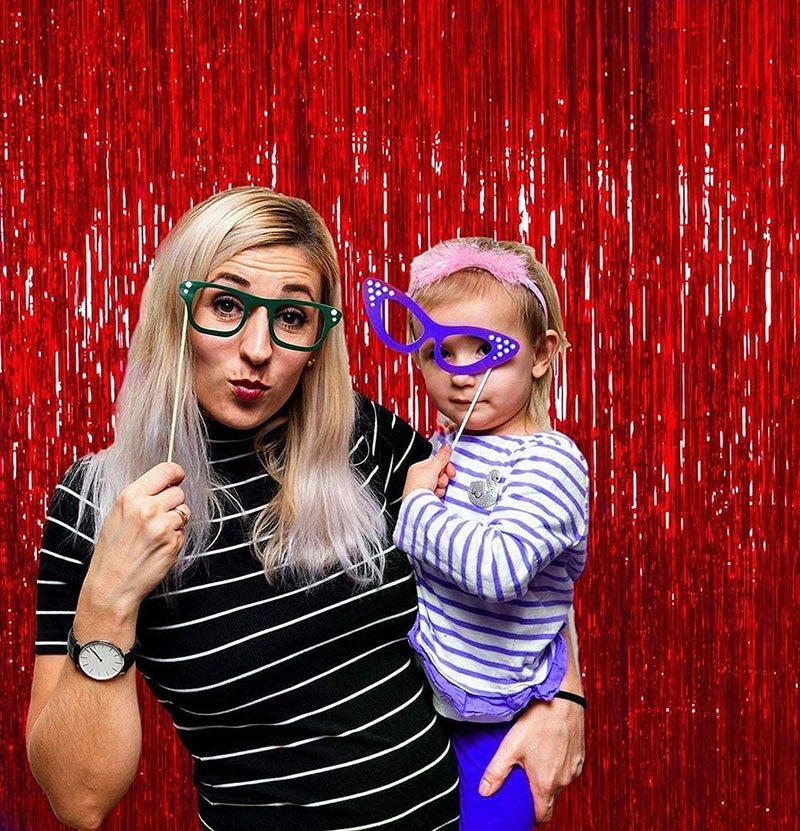 flavouredlove Foil Fringe Curtain(s) 3x6 Feet for Birthday, Anniversaries, Graduation, Retirement, Baby Shower Decoration (Pack of 1, Red) - Image 5