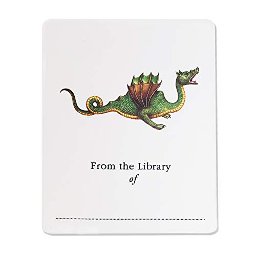 Nancy Nikko Bookplate with Dragon Illustration. Set of 10. 3" H x 2 1/2" W Fill in Style - Image 1